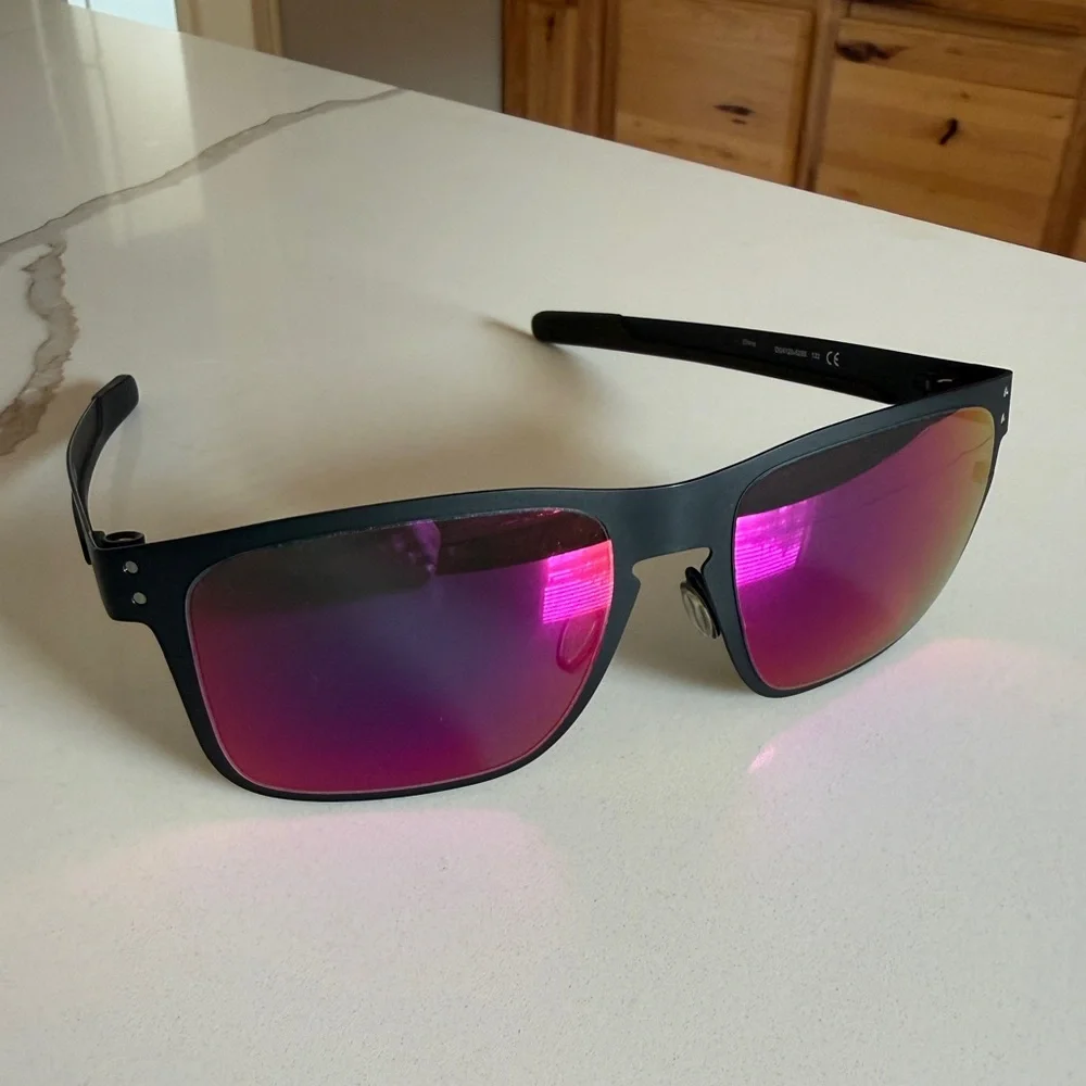 Oakley Holbrook™ Metal Matte Black Frame with Red Iridium Lenses